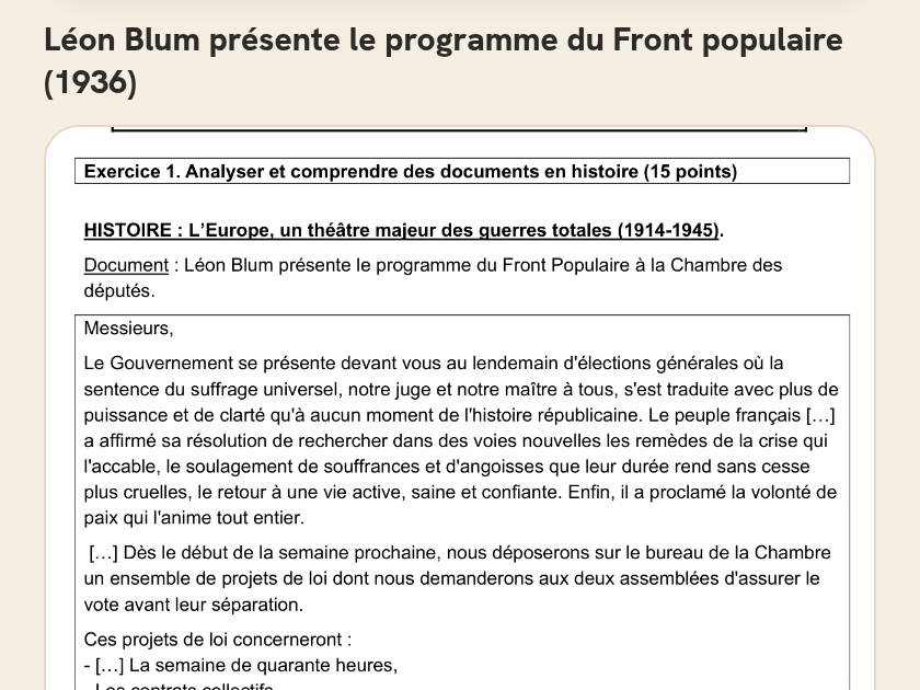 Le mode guidé : le document du sujet réel, analysé étape par étape